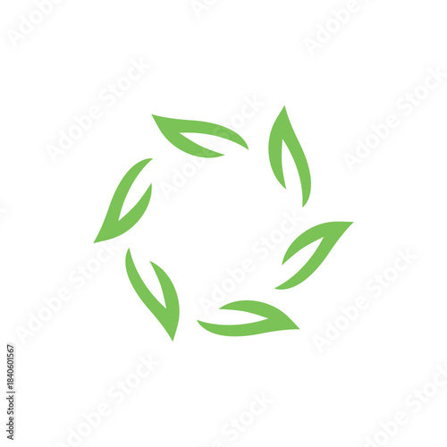 GREEN LEAVES BIO ECO SIGN SYMBOL LOGO VECTOR