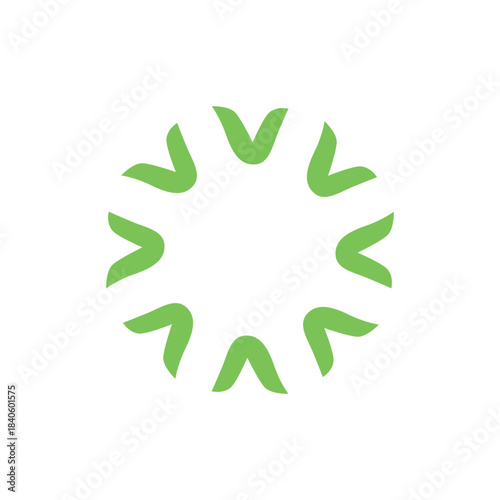 GREEN LEAVES BIO ECO SIGN SYMBOL LOGO VECTOR