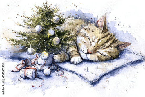 simple Christmas watercolor...