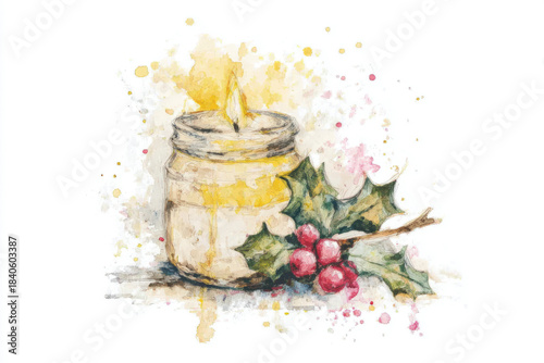 simple watercolor of a cand...