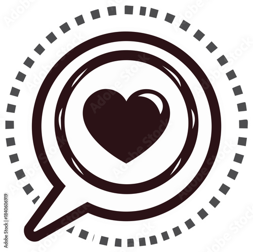 Heart in Speech Bubble