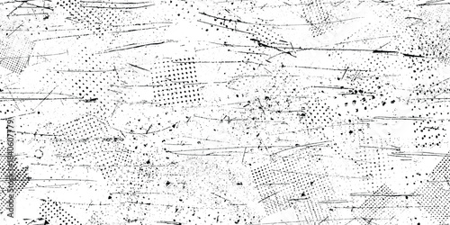 Distressed, scratched grungy endless pattern . seamless pattern texture. Grange shapes .Grunge film scratchy texture . Vector grainy retro noise texture .Screen print endless pattern texture. Print
