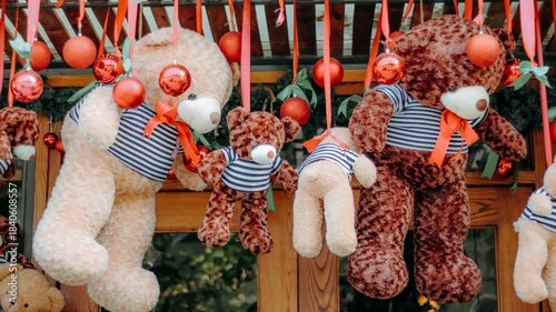 Traditional Christmas and Chinese New Year holiday celebration decorations, ornaments, and gifts