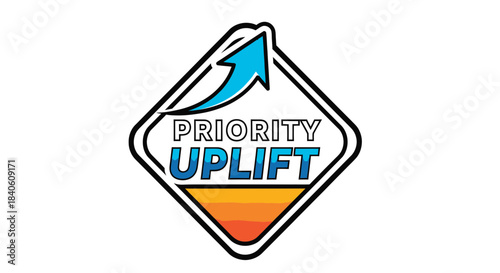 Iconic Branding Focused On Priority And Upward Movement, Ideal For Success