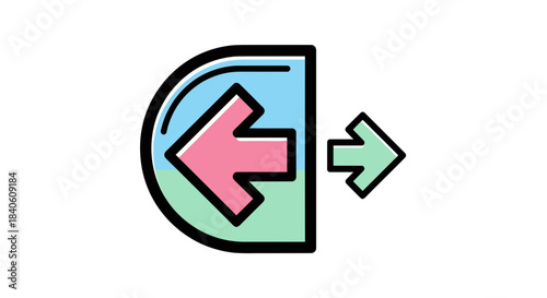 Iconic Directional Signage Depicting Navigation Symbolism For Web Layouts