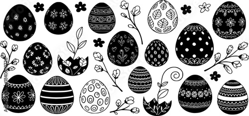 set of easter eggs