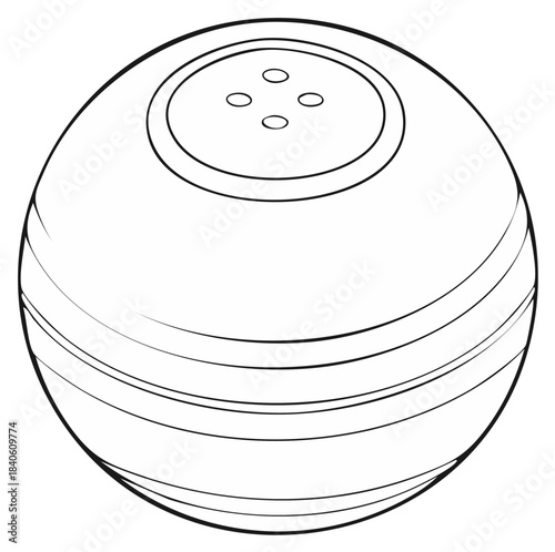 Stylized Line Art of a Round Dispenser with Holes for Shaking Spices or Seasoning