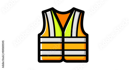 High Visibility Vest Symbol Icon For Worker Safety And Protective Equipment