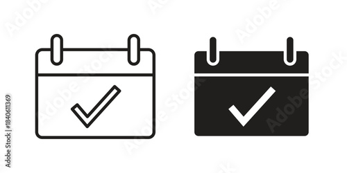 Reservation icon doodle set. editable outline stroke vector eps