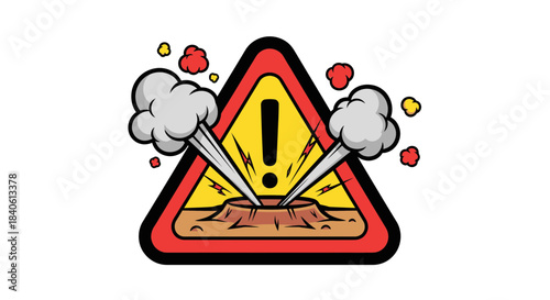 Explosive Warning Symbol: A Bold Illustration Detailing Potential Hazards Alert