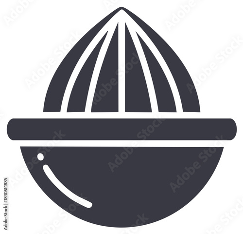 Simple graphic of a citrus juicer used for extracting juice from lemons or limes