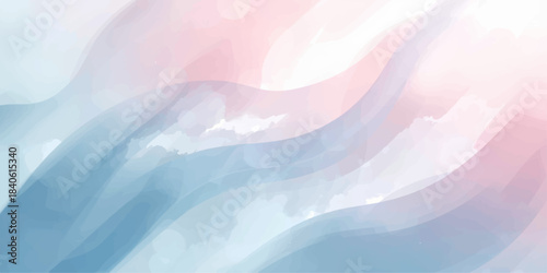 Abstract colorful blue sky design with wave motion, light pink clouds, and energy pattern texture