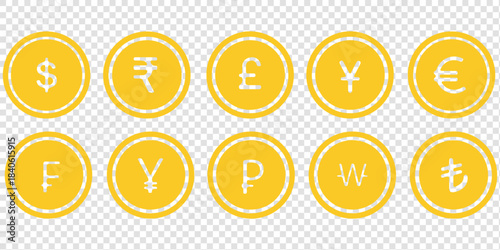 Dollar and euro financial icon illustration, showing online payment symbols, digital wallet graphics, currency signs, and earnings coin visuals, suitable for banking, finance, and economic design