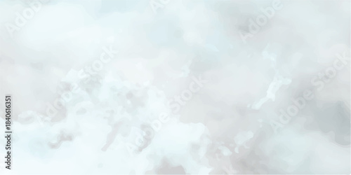 Abstract blue watercolor background with texture of white snow and ice