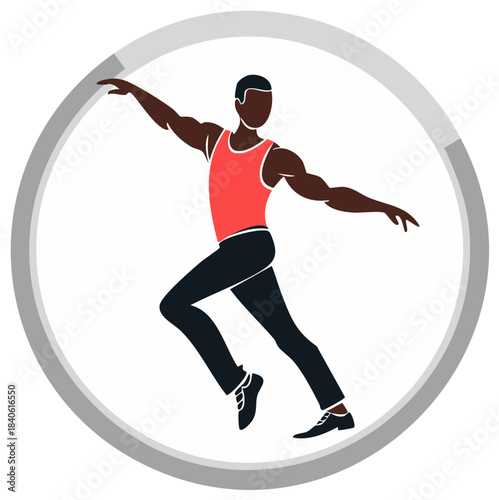 Male Dancer Performing Ballet with Graceful Arm Movements