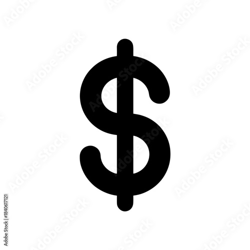 Dollar sign icon vector illustration for finance currency symbol money and investment concept design