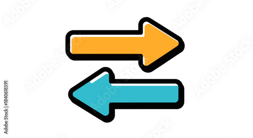 Directional Exchange: Abstract Arrows Illustrating Interchange and Parallel Communication