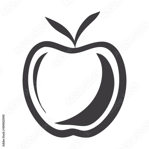 Minimal Apple Fruit Logo – Healthy Organic Food Vector Illustration