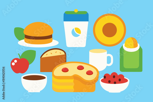 Breakfast and brunch food items collection