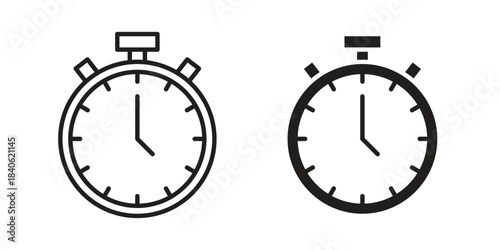 Stopwatch icon designs collection for mobile, ui, web.
