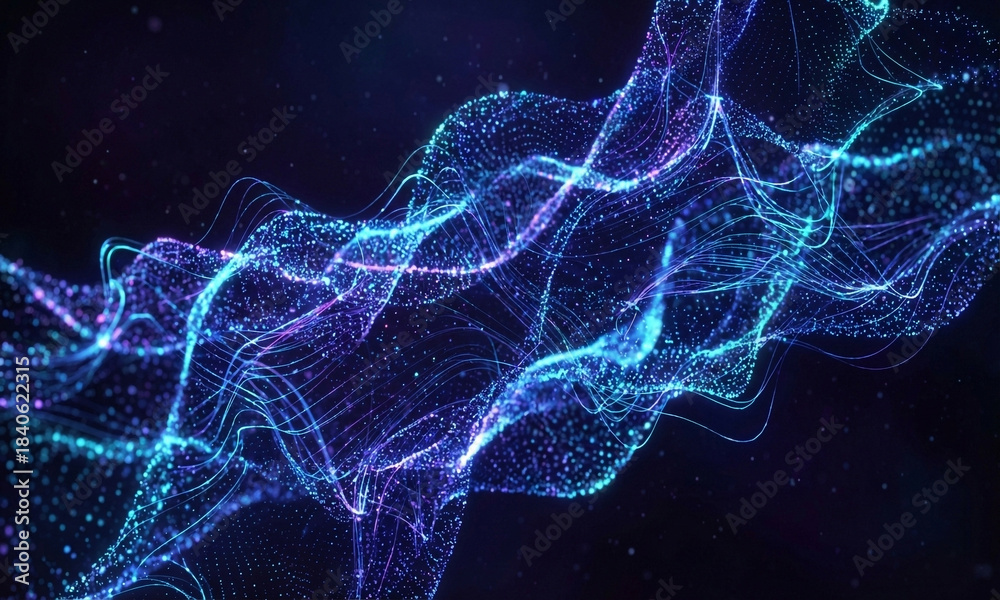 Fototapeta premium Abstract Digital Particle Overlay for Futuristic Designs