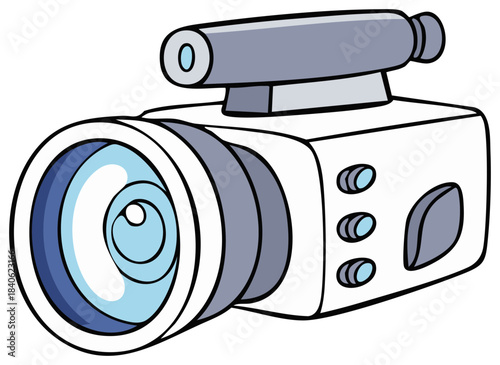 Cartoon Video Camera Camcorder Film Making Production Media Equipment