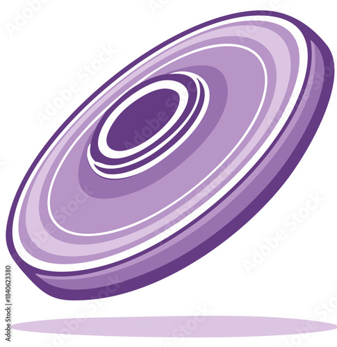 Purple frisbee illustration circular disc flying vector clip art