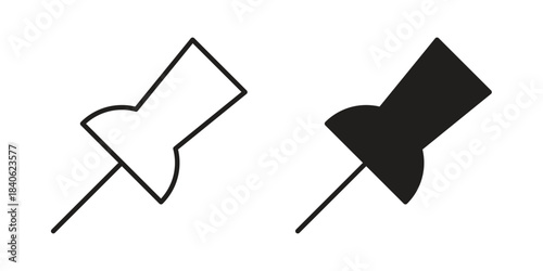 Thumbtack icon designs collection for mobile, ui, web.