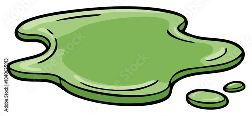 Green slime cartoon illustration