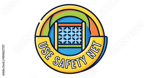 Circular Illustration Demonstrating Safety, Protection and Secure Containment Elements Accurately
