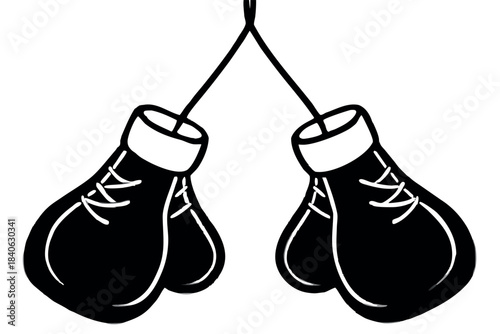 Fashionable pair of leather footwear and boxing gloves are isolated clothing objects
