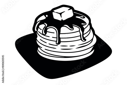 Classic vintage felt fedora hat next to a delicious chocolate cake on a clean white background