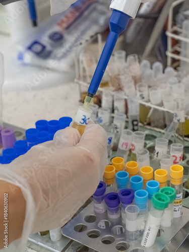 Using a Pipette to Prepare Clinical Sample Tubes