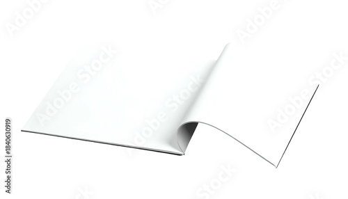 Open, unbound book with blank white pages against a dark background, suggesting anticipation