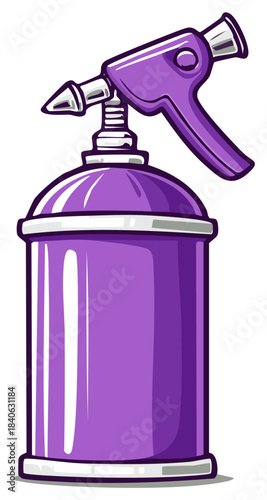 Purple spray bottle vector illustration sanitation disinfection cleaning chemical