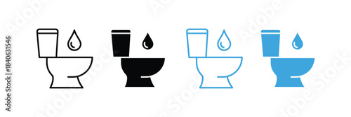 Toilet icon set. bathroom ico. vector illustration 