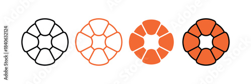 Life buoy icon. web vector design on white background. 