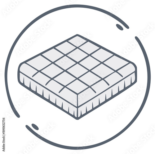 Comfortable mattress icon simple graphic design illustration