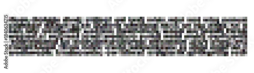 Canvas Print Black and white censored texture pattern, adult censored seal sign texture in PN