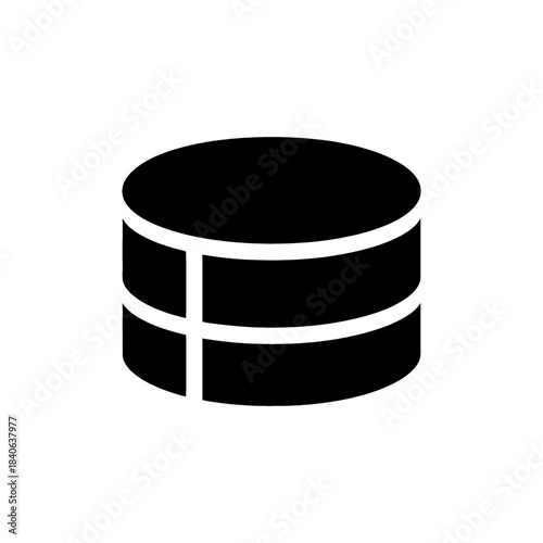 Database icon vector illustration for server storage data connection and network system design concept