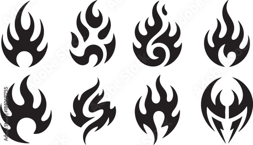 Tribal tattoo designs collection vector illustration