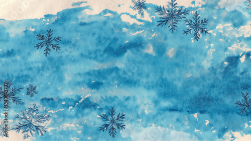 冬の空と氷の模様のテクスチャ素材