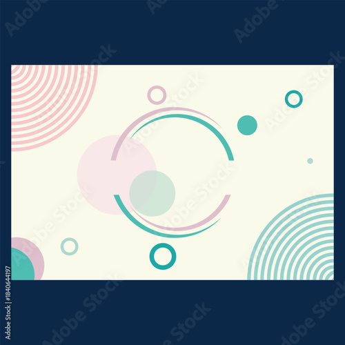 Abstract Pastel Shapes Background – Soft Geometric Minimal Pattern Vector