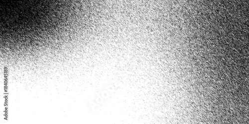 Grain noise of black irregular dots and grainy halftone fade effect with sand dust. Abstract grunge texture effect, scratch and dust particle grain. Rough grunge sand dots backdrop Gritty distressed