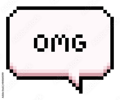 Pixelated omg expression bubble