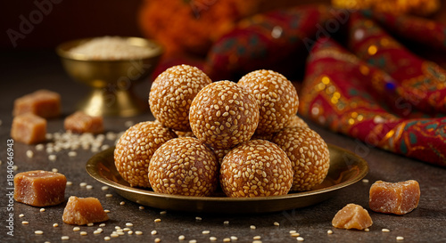 traditional Indian sweet Till ke Laddu 