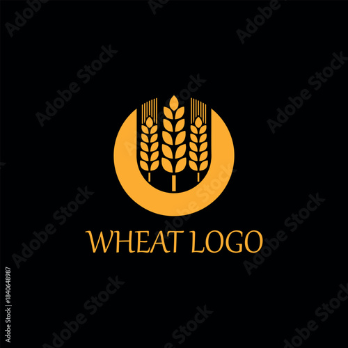 wheat logo design vector format