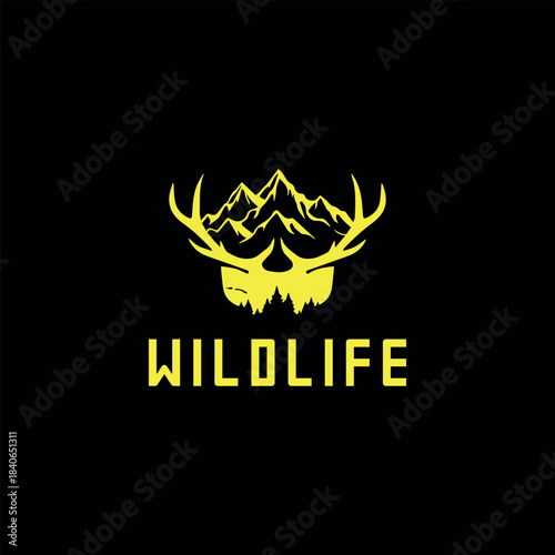 wildlife animals logo design vector