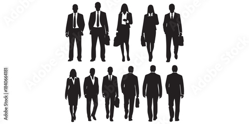 Man, woman, girl and couple walking with backpacks, family, back view, cartoon characters, people silhouettes, vacation clothes. Flat icon design, vector isolated on white, different nationalities