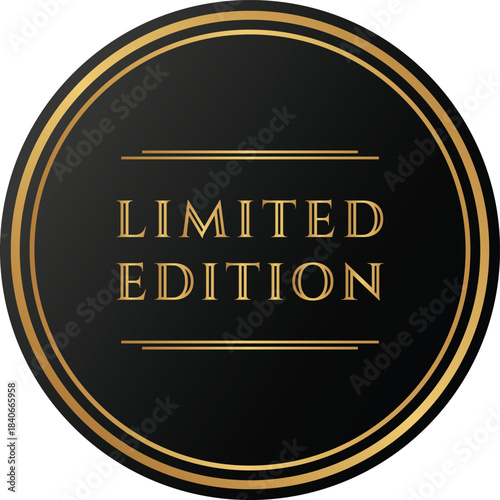 Luxury Limited Edition Black Gold Badge